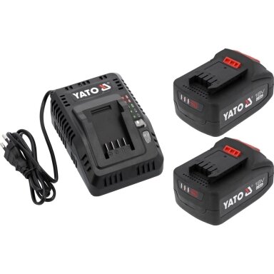 2 x 4.0 Ah baterijų ir greito 4.5A įkroviklio rinkinys | 18V 2 x 4.0 Ah baterijų ir greito 4.5A įkroviklio rinkinys | 18V