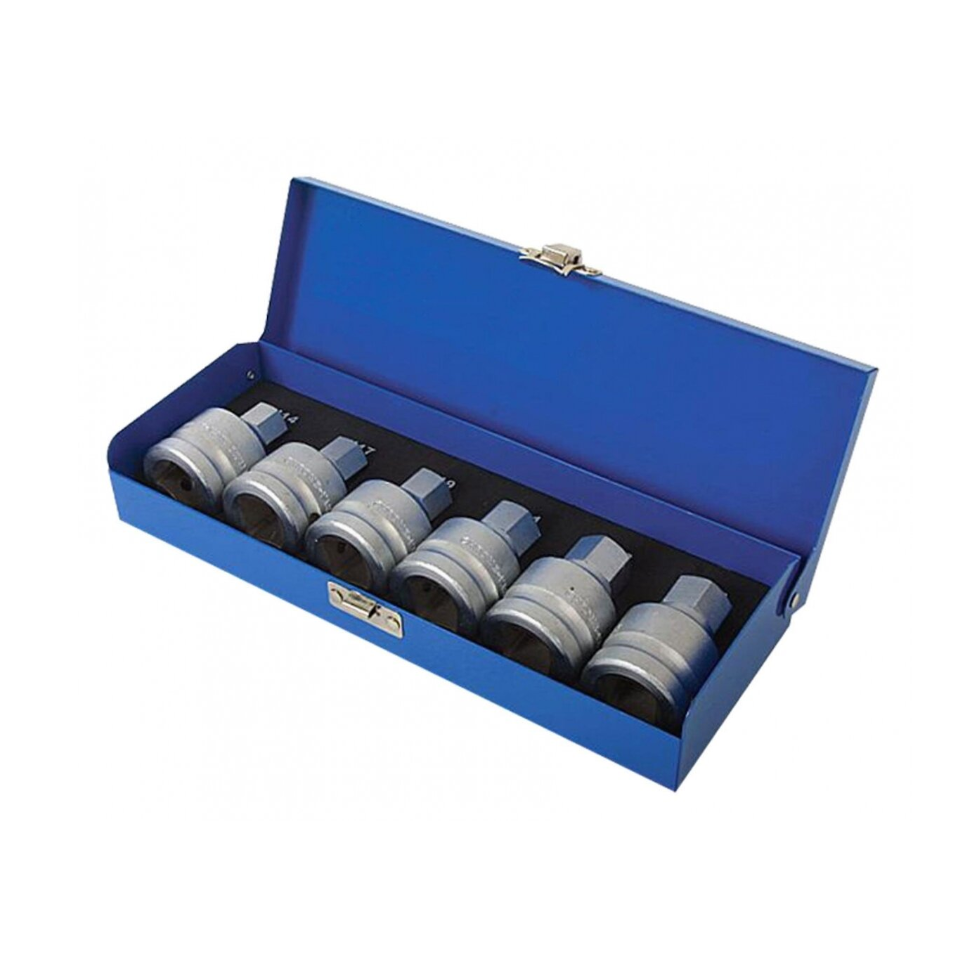 3/4" Galvučių su antgaliais rinkinys (HEX) 6vnt. ELLIENT TOOLS 3/4" Galvučių su antgaliais rinkinys (HEX) 6vnt. ELLIENT TOOLS