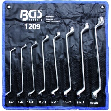Kilpinių raktų rinkinys 8vnt 6-22 mm BGS