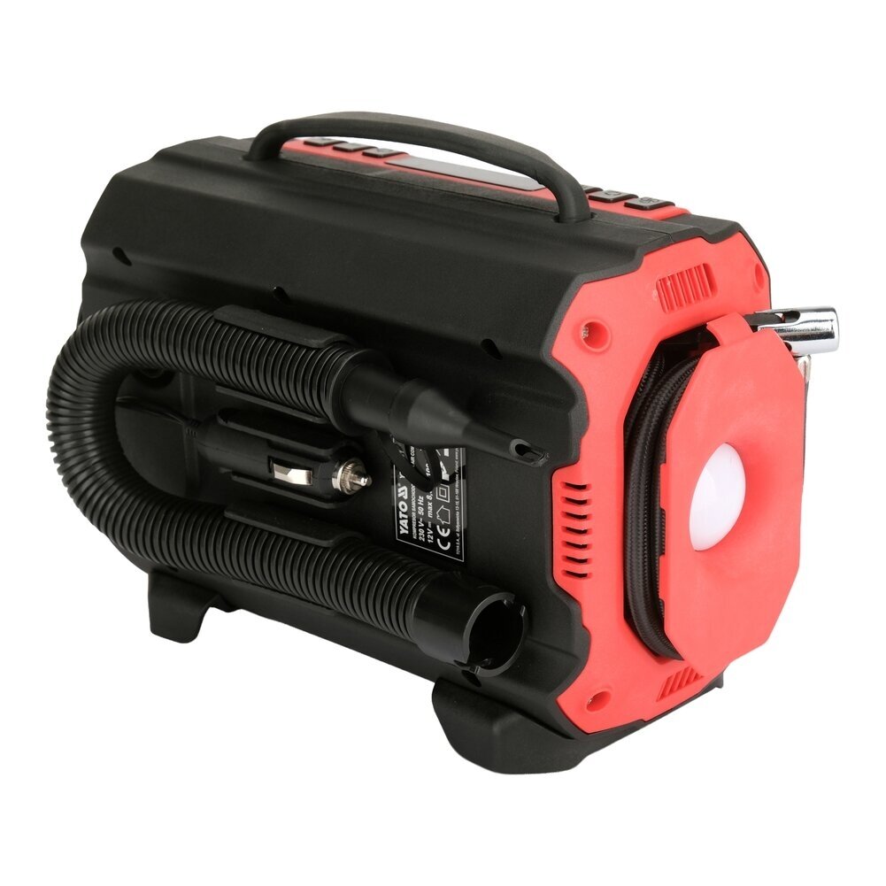 3-in-1 automobilinis kompresorius | 12 V / 230 V | LED | su oro siurbliu ir pūtimo funkcija YATO 7 3-in-1 automobilinis kompresorius | 12 V / 230 V | LED | su oro siurbliu ir pūtimo funkcija YATO 7