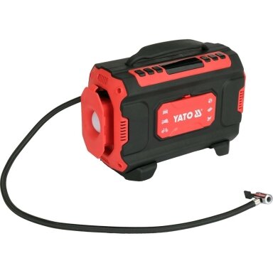 3-in-1 automobilinis kompresorius | 12 V / 230 V | LED | su oro siurbliu ir pūtimo funkcija YATO