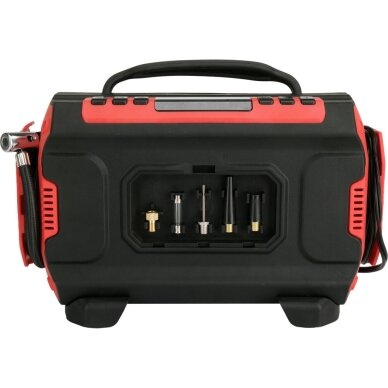 3-in-1 automobilinis kompresorius | 12 V / 230 V | LED | su oro siurbliu ir pūtimo funkcija YATO 5