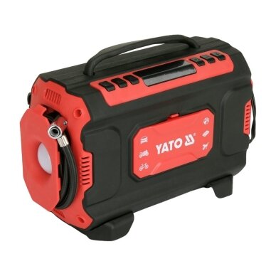 3-in-1 automobilinis kompresorius | 12 V / 230 V | LED | su oro siurbliu ir pūtimo funkcija YATO