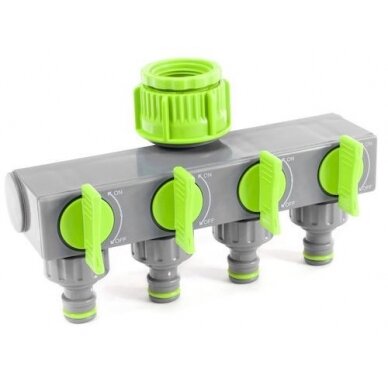 4 jungčių žarnos šakotuvas 3/4"- 1" 4 jungčių žarnos šakotuvas 3/4"- 1"