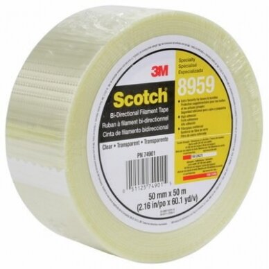 8959 dvigubai armuota juosta 50mm x50m, 3M 8959 dvigubai armuota juosta 50mm x50m, 3M