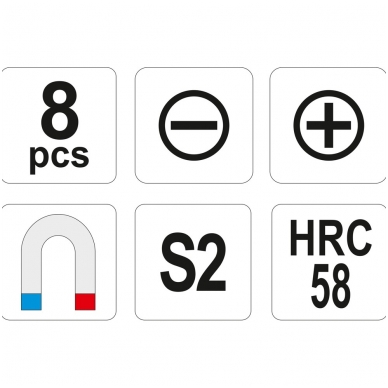 Atsuktuvų rinkinys : 8 vnt 2 Atsuktuvų rinkinys : 8 vnt 2