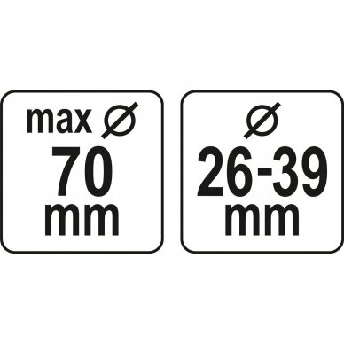 Dulkių ištraukėjas grąžtams ir kaltams 29 - 36 mm 70 mm YATO YT-82982 3