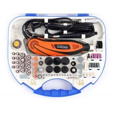 Mini šlifuoklis su priedais 270W, 210 vnt. Kraftdele 2 Mini šlifuoklis su priedais 270W, 210 vnt. Kraftdele 2