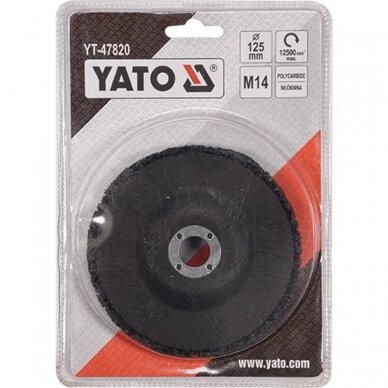 Abrazyvinis šlifavimo diskas metalui juodas (rudims ir dažams nuimti) 125x22,2mm YATO 2
