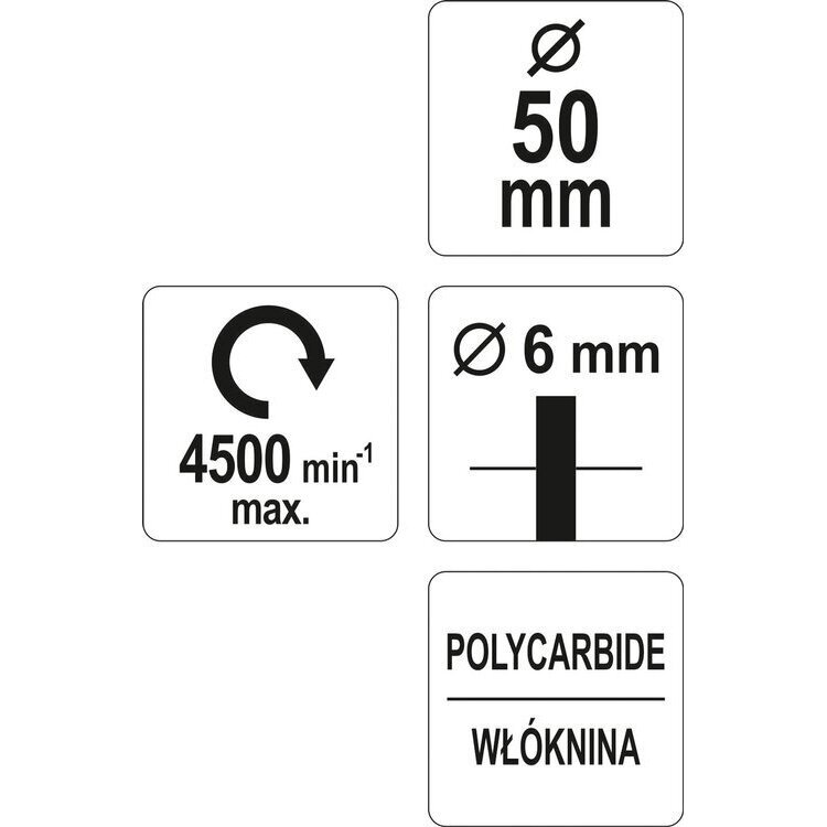 Abrazyvinis šlifavimo diskas, juodas Ø50mm YATO 3 Abrazyvinis šlifavimo diskas, juodas Ø50mm YATO 3