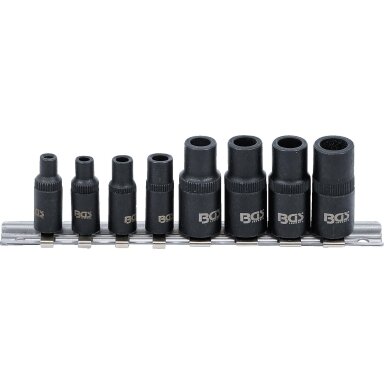 Adapterių rinkinys sriegikliams | 6,3 mm (1/4") / 10 mm (3/8") | 8 vnt.  9771 BGS