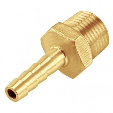 Adapteris žarnai su išoriniu sriegiu 1/4"-8mm AET14-8 Adapteris žarnai su išoriniu sriegiu 1/4"-8mm AET14-8