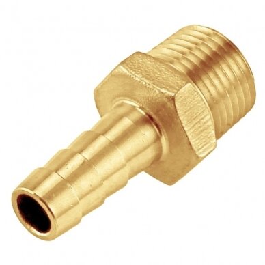 Adapteris žarnai su išoriniu sriegiu 1/4"-12mm AET14-12 Adapteris žarnai su išoriniu sriegiu 1/4"-12mm AET14-12