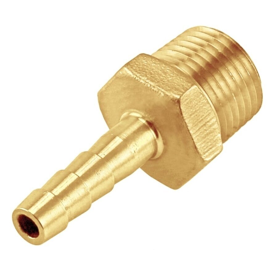 Adapteris žarnai su išoriniu sriegiu 1/4"-8mm AET14-8 Adapteris žarnai su išoriniu sriegiu 1/4"-8mm AET14-8