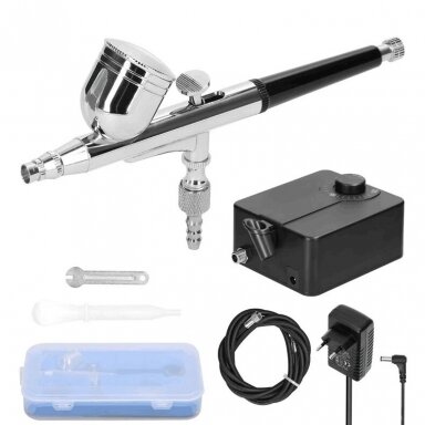 Aerografas su kompresorium, automatinis 12V, 12L min AB12A Aerografas su kompresorium, automatinis 12V, 12L min AB12A