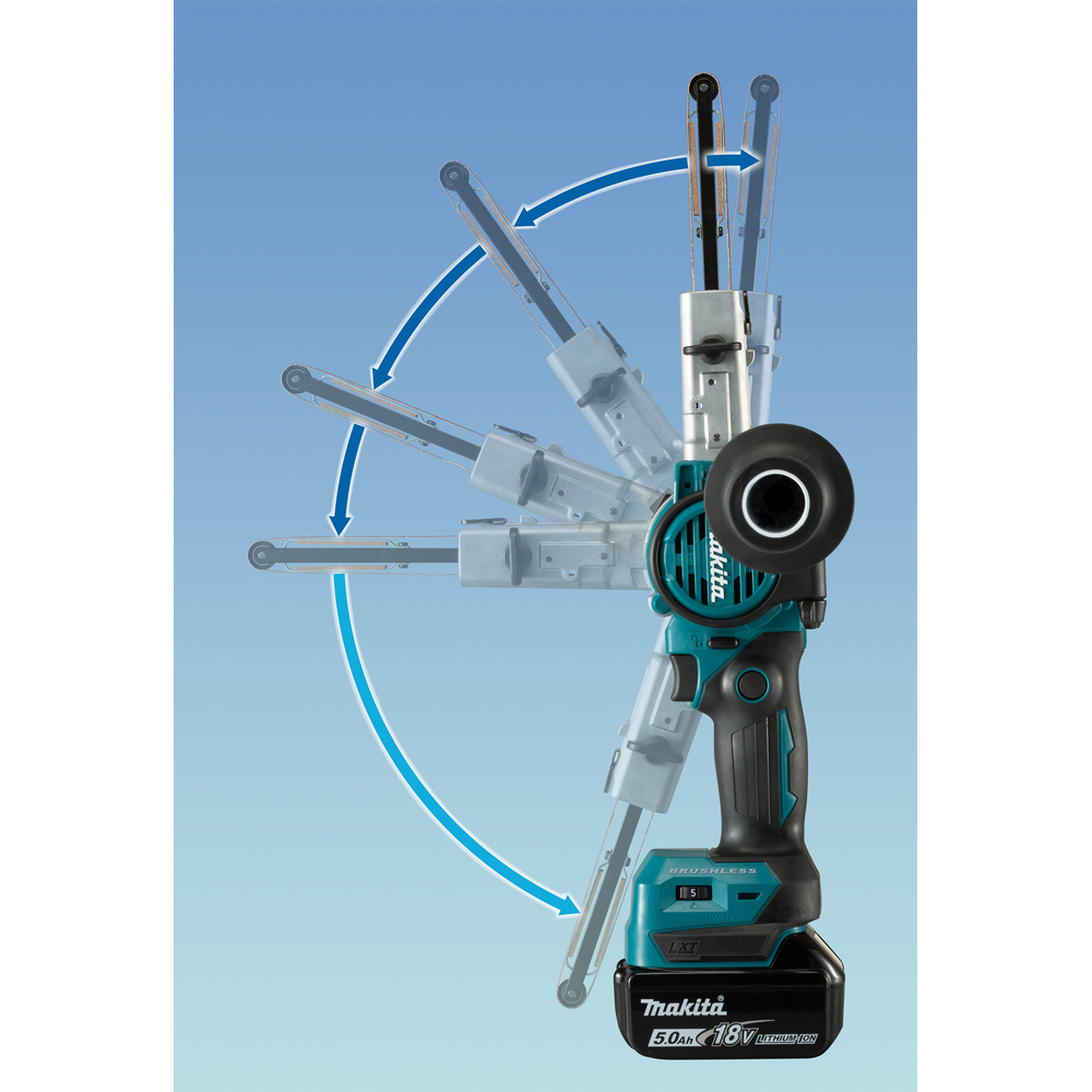 Akumuliatorinis juostinis šlifuoklis 18V Makita DBS180Z (Be akumuliatorių ir pakrovėjo) 1 Akumuliatorinis juostinis šlifuoklis 18V Makita DBS180Z (Be akumuliatorių ir pakrovėjo) 1