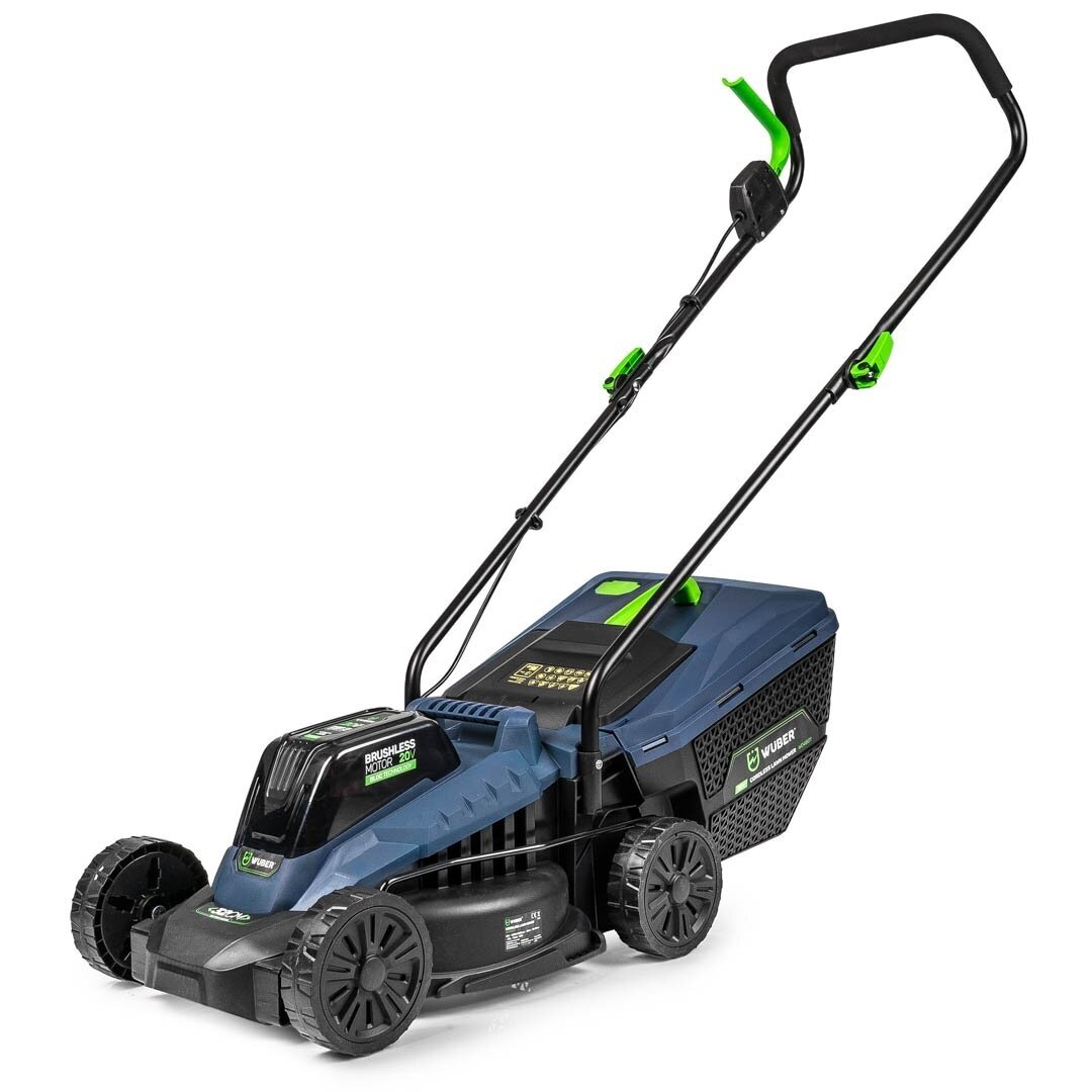 Akumuliatorinė vejapjovė 32cm 6.0Ah 20V bešepetėlinė Wuber W04801 20V Akumuliatorinė vejapjovė 32cm 6.0Ah 20V bešepetėlinė Wuber W04801 20V