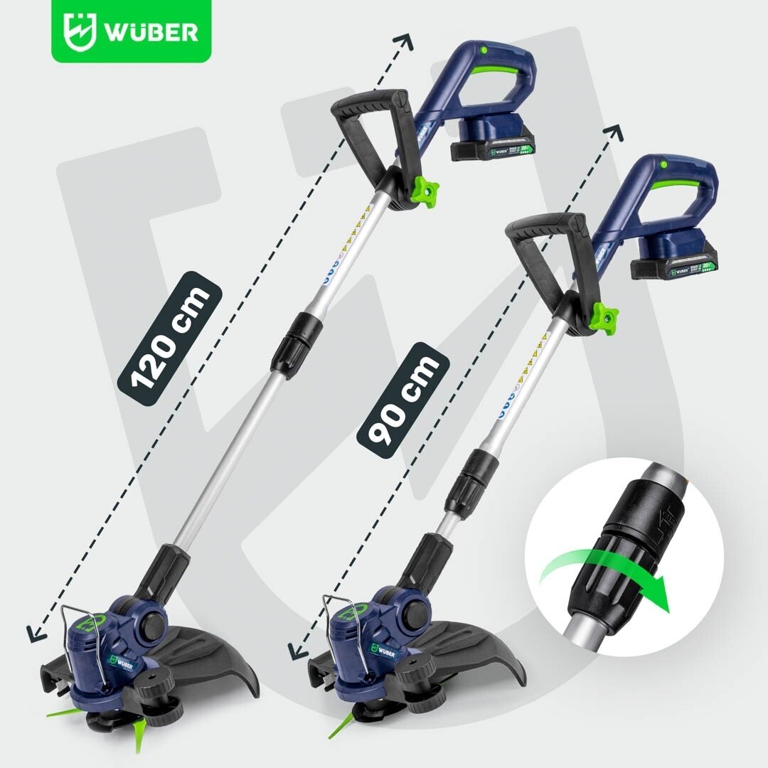 Akumuliatorinis trimeris Wuber W04003 – 20V 2.0Ah Share+System su 3 galvutėmis 5