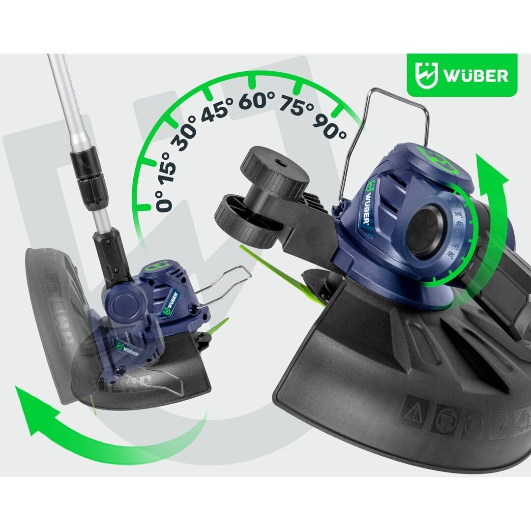 Akumuliatorinis trimeris Wuber W04003 – 20V 2.0Ah Share+System su 3 galvutėmis 7 Akumuliatorinis trimeris Wuber W04003 – 20V 2.0Ah Share+System su 3 galvutėmis 7