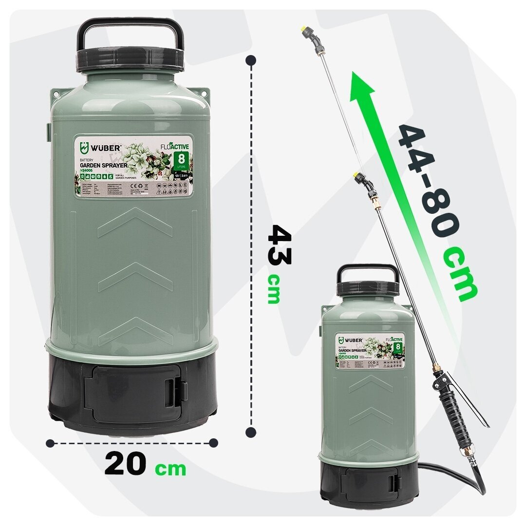 Akumuliatorinis sodo purkštuvas Wuber W24005 8L – 12V 3 Akumuliatorinis sodo purkštuvas Wuber W24005 8L – 12V 3