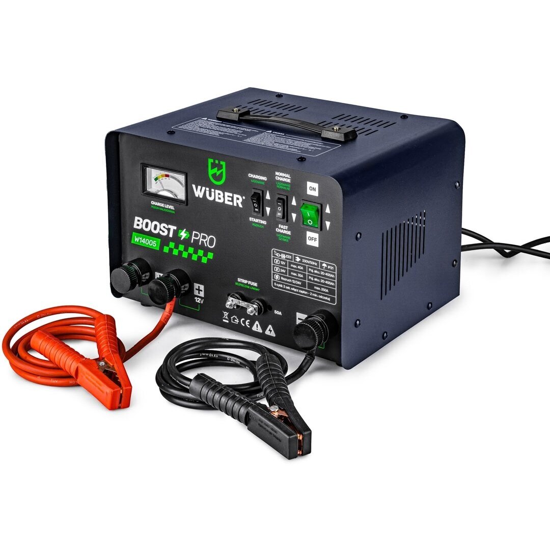 Akumuliatorių kroviklis su paleidimu (BOOST-START) 40A 12V/24V WUBER W14005 2 Akumuliatorių kroviklis su paleidimu (BOOST-START) 40A 12V/24V WUBER W14005 2