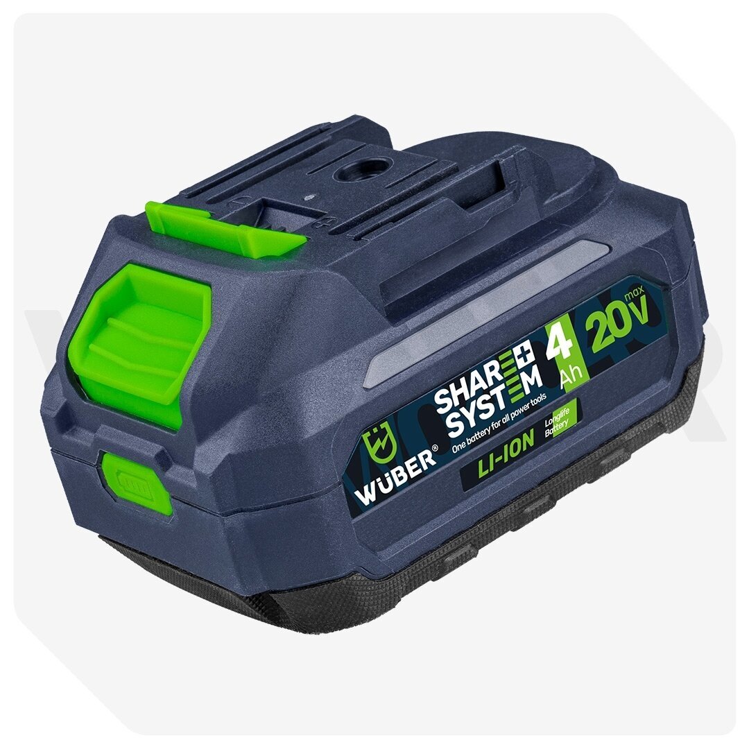 Akumuliatorius WUBER Share+ System 20V 4.0 Ah Akumuliatorius WUBER Share+ System 20V 4.0 Ah