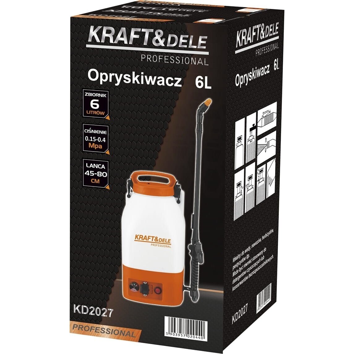 Akumuliatorinis purkštuvas 6L KD2027 8 Akumuliatorinis purkštuvas 6L KD2027 8