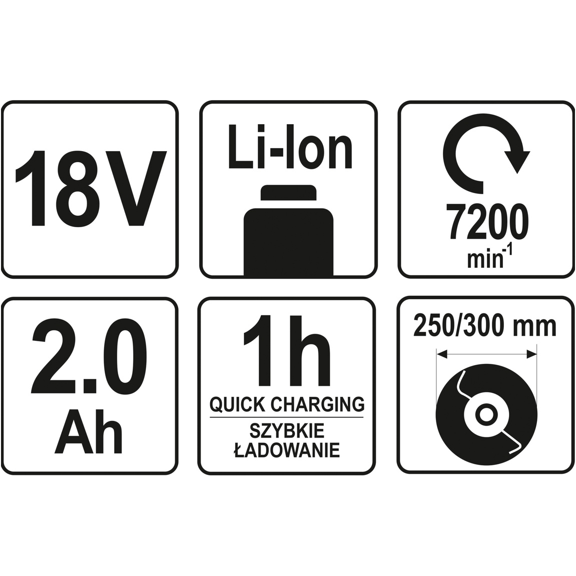 Akumuliatorinis trimeris 18V 2,0Ah YATO 6 Akumuliatorinis trimeris 18V 2,0Ah YATO 6
