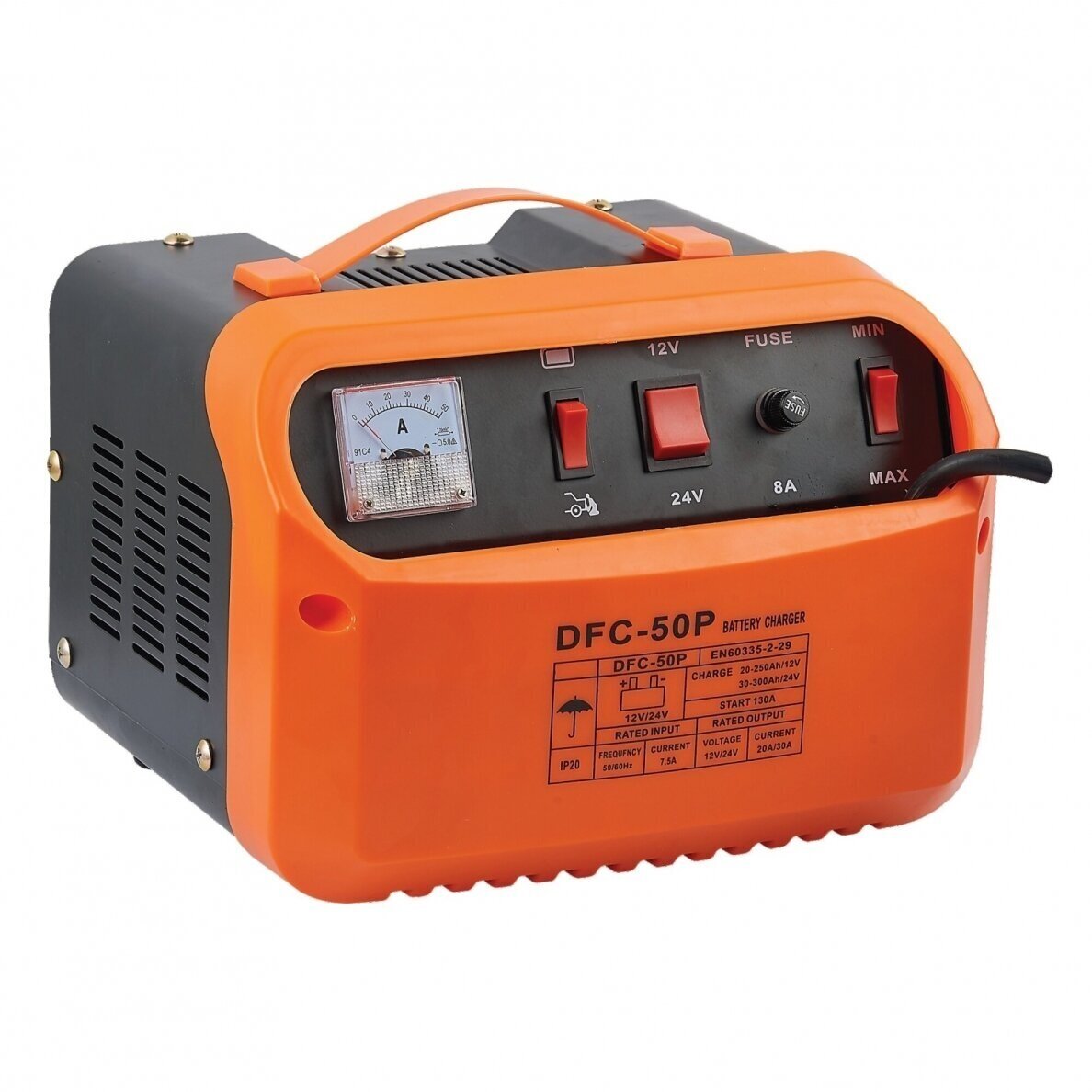 Akumuliatoriaus pakrovėjas su paleidimu (BOOST-START) 12/24V 130A 350AH Akumuliatoriaus pakrovėjas su paleidimu (BOOST-START) 12/24V 130A 350AH