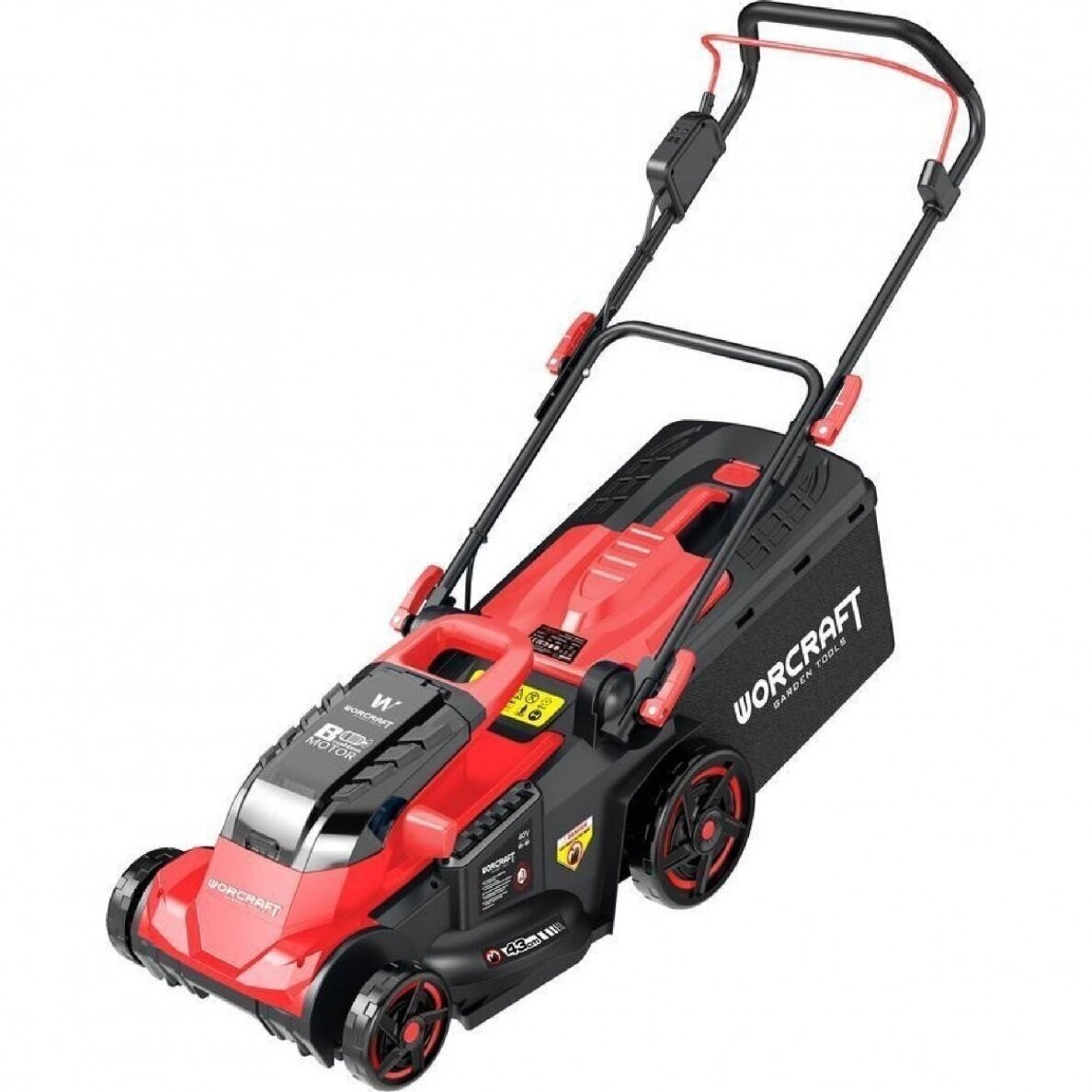 Akumuliatorinė žoliapjovė Worcraft CLMS40LiBL – 40V, 430 mm, bešepetėlis variklis