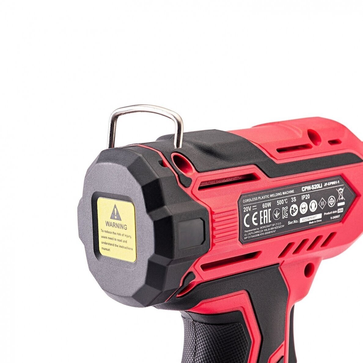 Akumuliatorinis plastiko suvirinimo aparatas plastikinėje dėžėje 20V LI-ION Worcraft CPWS20Li 9 Akumuliatorinis plastiko suvirinimo aparatas plastikinėje dėžėje 20V LI-ION Worcraft CPWS20Li 9