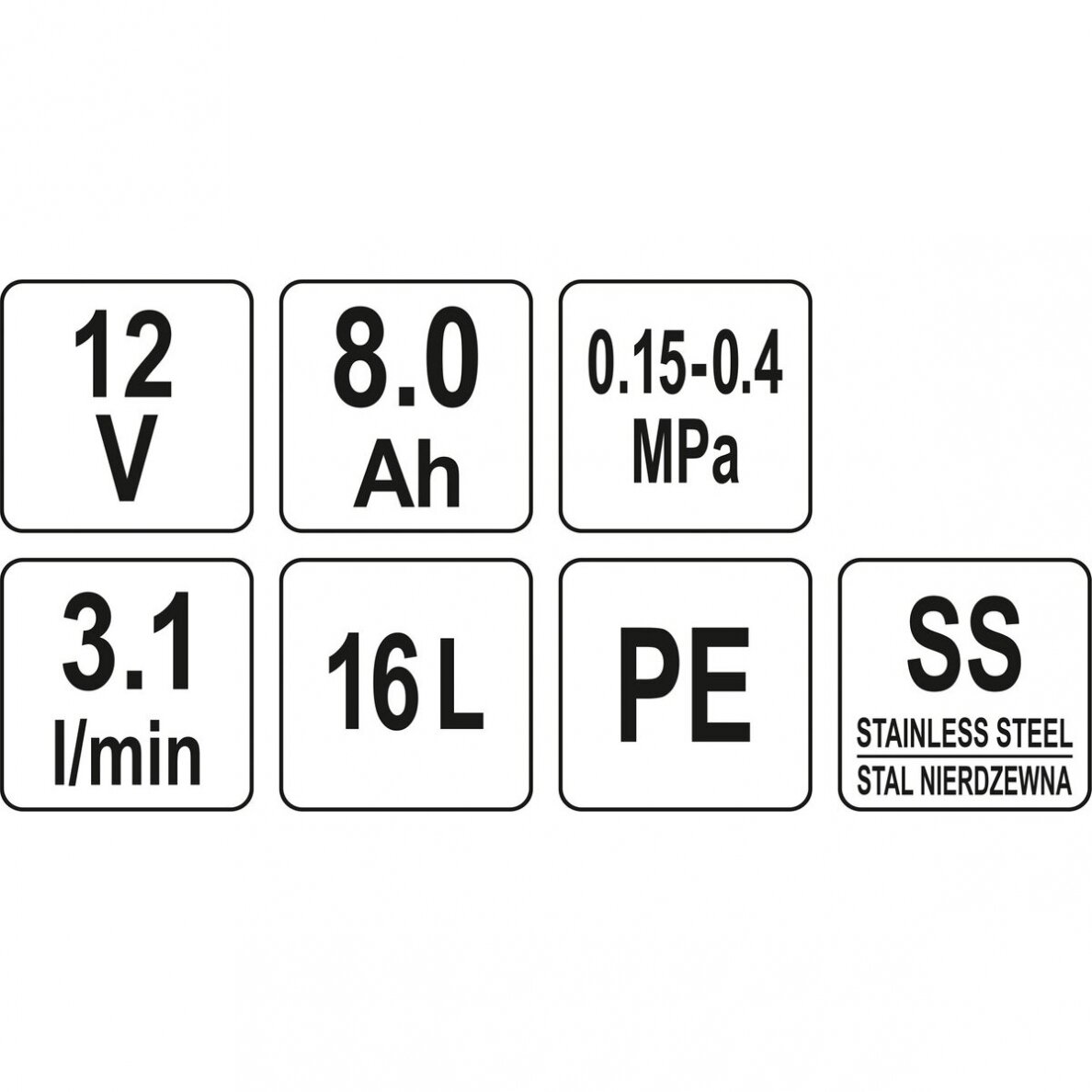 Akumuliatorinis purkštuvas 12V 16L 4 Akumuliatorinis purkštuvas 12V 16L 4