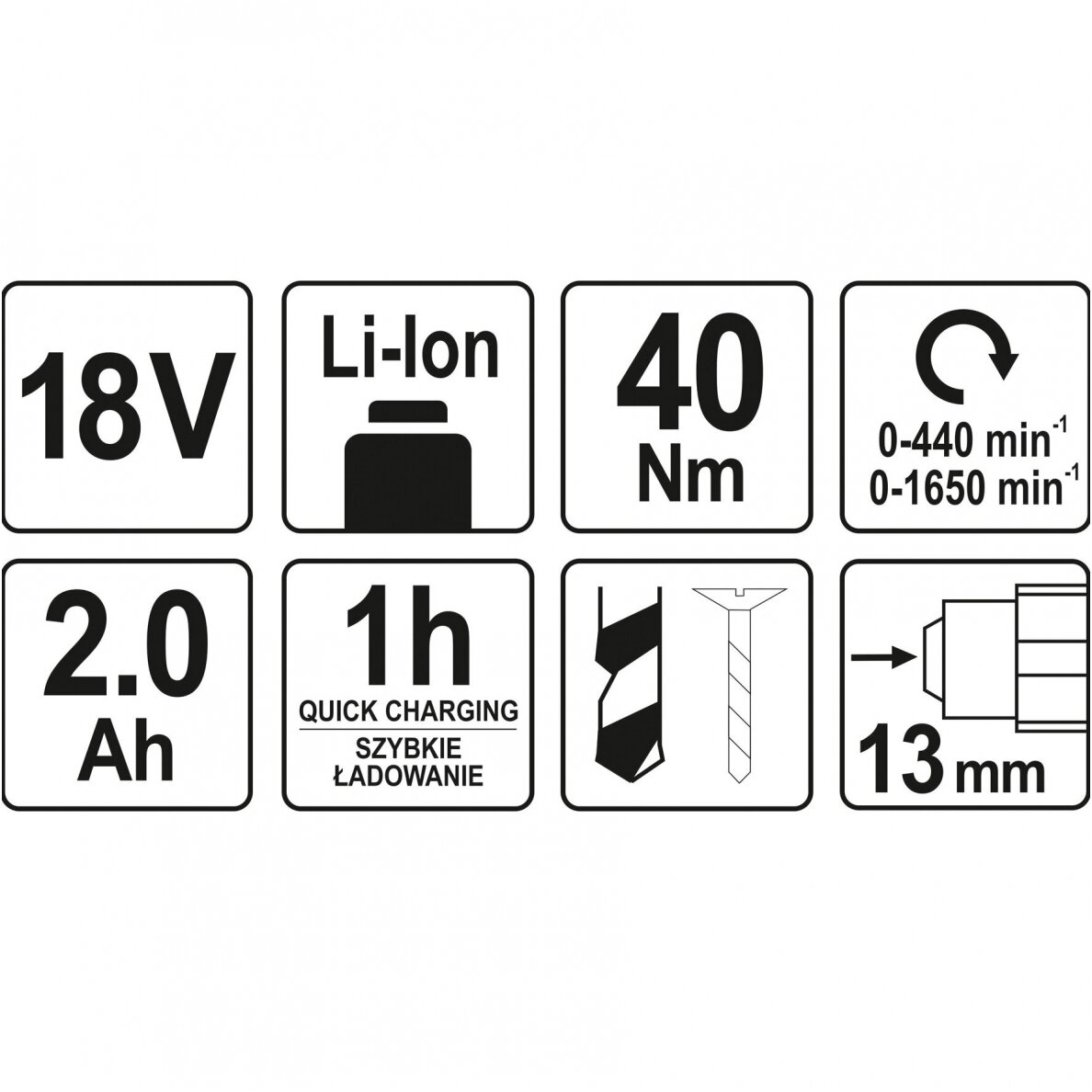 Akumuliatorinis smūginis veržliasukis 18V 1/2 300NM YATO YT-82804 4 Akumuliatorinis smūginis veržliasukis 18V 1/2 300NM YATO YT-82804 4