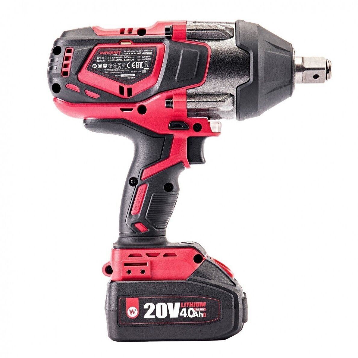 Akumuliatorinis smūginis veržliasukis 3/4'' 1800nm 20V LI-ION (XCUBE dėžė) 3