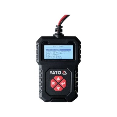 Akumuliatoriaus testeris skaitmeninis 12V YATO YT-83114 Akumuliatoriaus testeris skaitmeninis 12V YATO YT-83114