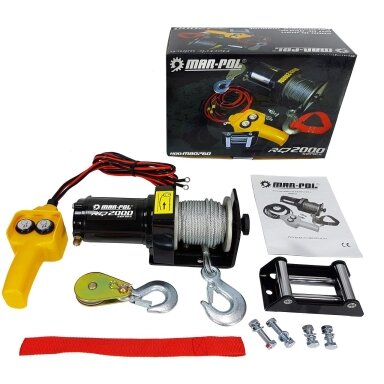 Akumuliatorinė gervė 2000 LBS 12V Akumuliatorinė gervė 2000 LBS 12V