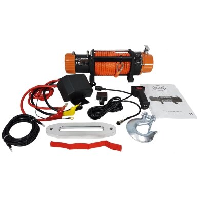 Akumuliatorinė gervė BJC 12000 LBS 12V SINTETINIS LYNAS Akumuliatorinė gervė BJC 12000 LBS 12V SINTETINIS LYNAS
