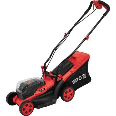 Akumuliatorinė stumdoma žoliapjovė 36V-2X18V 2,0AH YATO Akumuliatorinė stumdoma žoliapjovė 36V-2X18V 2,0AH YATO