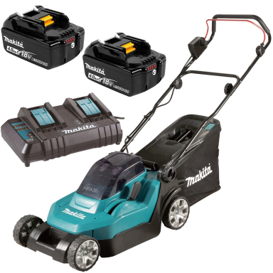 Akumuliatorinė vejapjovė Makita DLM382CM2 36V 2x18V 4,0Ah
