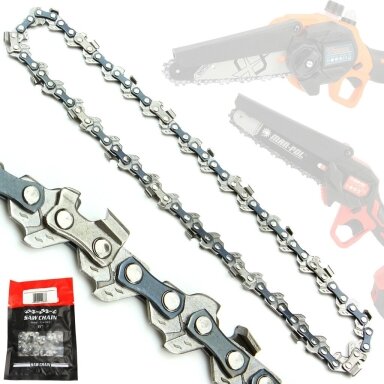 Akumuliatorinio pjūklo pjovimo grandinė 6" (15cm ilgis) 1/4" 0,043" žingsnis | Marpol M86643 Akumuliatorinio pjūklo pjovimo grandinė 6" (15cm ilgis) 1/4" 0,043" žingsnis | Marpol M86643