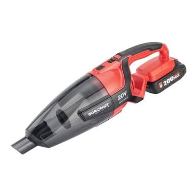 Akumuliatorinis dulkių siurblys WORCRAFT 20V Li-Ion su HEPA filtru bei 4.0 Ah akumuliatoriumi Akumuliatorinis dulkių siurblys WORCRAFT 20V Li-Ion su HEPA filtru bei 4.0 Ah akumuliatoriumi