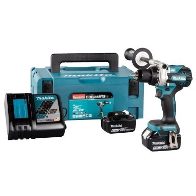 Akumuliatorinis gręžtuvas 18V, 130 Nm Makita DDF486RTJ Akumuliatorinis gręžtuvas 18V, 130 Nm Makita DDF486RTJ