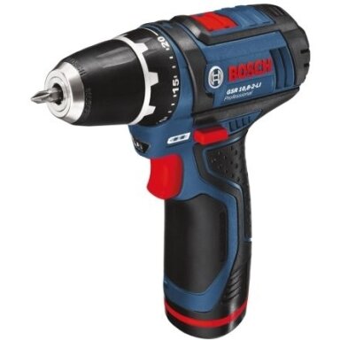 Akumuliatorinis gręžtuvas-suktuvas Bosch GSR 12V-15 + 2x2,0Ah Akumuliatorinis gręžtuvas-suktuvas Bosch GSR 12V-15 + 2x2,0Ah
