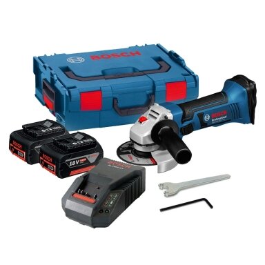 Akumuliatorinis kampinis šlifuoklis BOSCH GWS 18-125 V-Li