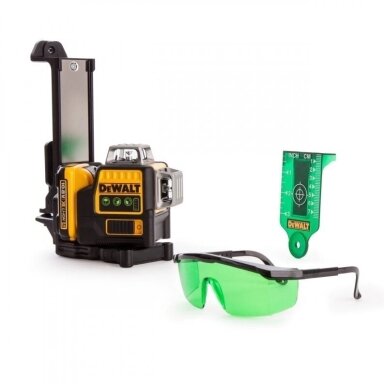 Akumuliatorinis lazerinis nivelyras žalias DEWALT DCE089D1G