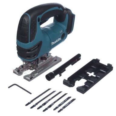Akumuliatorinis siaurapjūklis MAKITA DJV180Z + Peiliukai 18V (Be akumuliatorių ir kroviklio) Akumuliatorinis siaurapjūklis MAKITA DJV180Z + Peiliukai 18V (Be akumuliatorių ir kroviklio)