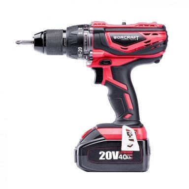Akumuliatorinis smūginis gręžtuvas 20V, 2 greičiai, LI-ION WORCRAFT Akumuliatorinis smūginis gręžtuvas 20V, 2 greičiai, LI-ION WORCRAFT