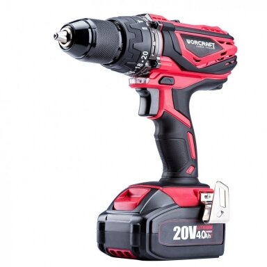 Akumuliatorinis smūginis gręžtuvas 20V, 2 greičiai, LI-ION WORCRAFT Akumuliatorinis smūginis gręžtuvas 20V, 2 greičiai, LI-ION WORCRAFT