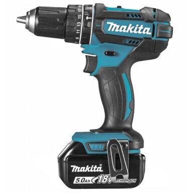 Akumuliatorinis smūginis gręžtuvas Makita DHP482RTJ 18V, 2x5,0Ah Akumuliatorinis smūginis gręžtuvas Makita DHP482RTJ 18V, 2x5,0Ah