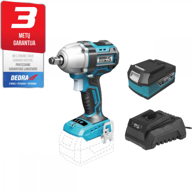Akumuliatorinis smūginis veržliasukis 18V, 4,0Ah 450Nm, 1/2 " DEDRA SAS+ALL